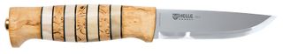 HELLE ARV 87MM BLADE TRIPLE LAMINATED S/S CURLY BIRCH STAGHORN