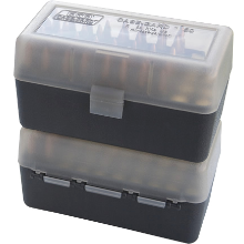 MTM 50RND AMMO BOX 220 SWIFT 30-06-458 CLEAR SMOKE