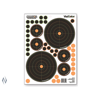 CHAMPION TARGET VISICOLOR ADHESIVE BULLSEYE SIGHT IN 50YD PATCHES