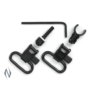 UNCLE MIKES BARREL BAND & SWIVEL SET BLUED BAND DIA .420-.470