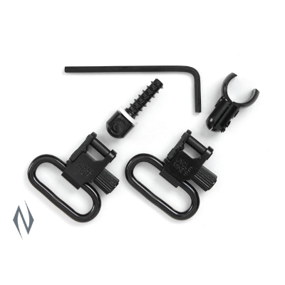 UNCLE MIKES BARREL BAND & SWIVEL SET BLUED BAND DIA .420-.470