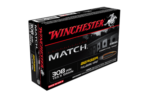 WINCHESTER MATCH 308Win 155.5gr BERGER BTM 20PKT