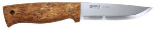 HELLE TEMAGAMI 110MM BLADE SANDVIK 14C28N CURLY BIRCH HANDLE