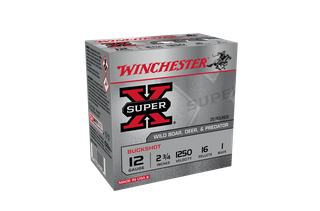 WINCHESTER SUPER X BUCK SHOT 1250FPS 1 BUCK 16 PELLET 25PK