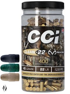 CCI 22LR CLEAN-22 REAL TREE CAMO 40GR HV 400RND BOTTLE