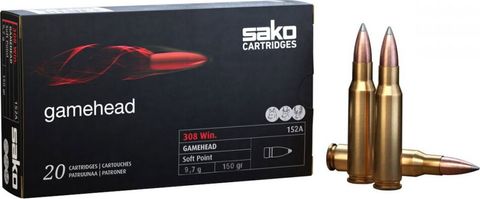 SAKO AMMO 308 150G GAMEHEAD 20PKT