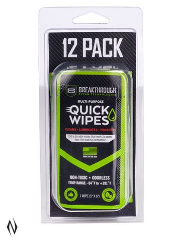 BREAKTHROUGH CLP QUICK WIPES 5INX6IN 12PK