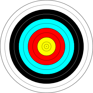 TARGET FACE TWO COLOUR 40CM