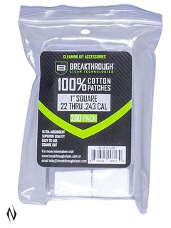 BREAKTHROUGH COTTON PATCHES 22-243 200PK
