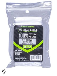 BREAKTHROUGH COTTON PATCHES .38-45 410GA 20GA 50PK