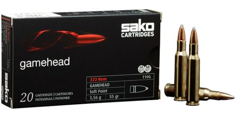 SAKO AMMO 222 REM 55GR GAMEHEAD 20PK