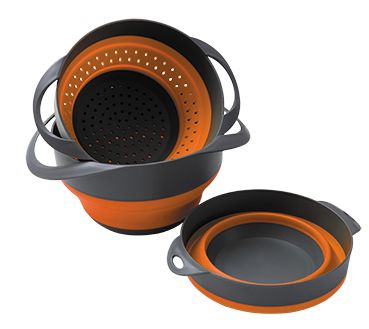 KIWI COLLAPSIBLE 3PC BOWL & COLANDER SET