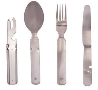 KIWI LIGHTWEIGHT CUTLERY SET - S/STEEL PVC POUCH