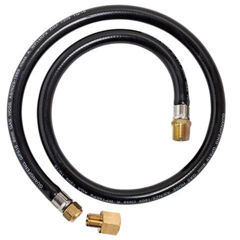 GAS BBQ HOSE 900MM
3/8" BSP-M & 1/4" BSP-F  CONNECTIONS