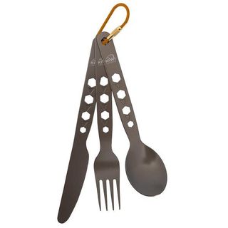 KIWI CAMPING CUTLERY SET HARD ANODISED ALUMINIUM