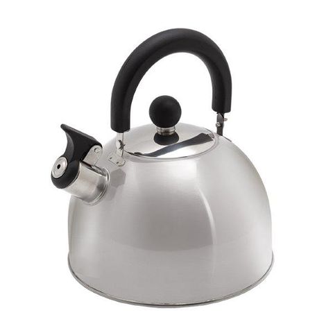 KIWI CAMPING 2.5L WHISTLING KETTLE - STAINLESS STEEL