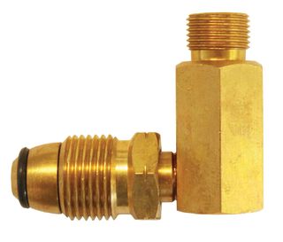 ADAPTOR - POL VALVE TO COMPANION (3/8" BSP)  90° VALVE