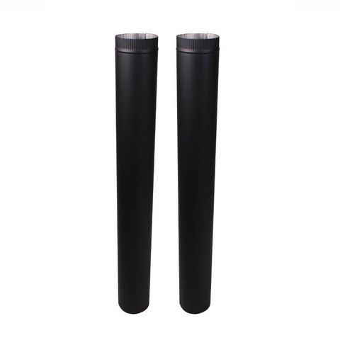 KENT FLUE TWIN PACK 150SS MATT BLACK