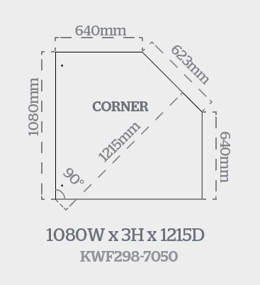 KENT STEEL CORNER PROTECTOR 1080 X 1215 - SMALL FIRE