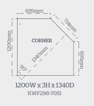 KENT STEEL FLOOR PROTECTOR (CORNER) 1200X1340 X 3MM - MEDIUM