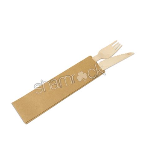 SHAMROCK CUTLERY POUCH - SMALL 185MM X 50MM BROWN 1000/CTN