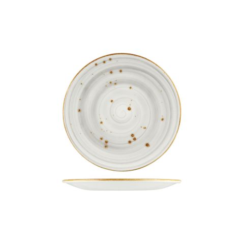 WELLINGTON RND COUPE PLATE RUSTIC GREY 200mm