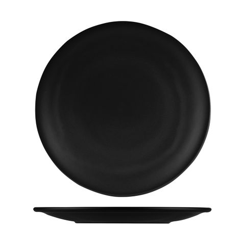 BRIGHTON ROUND COUPE PLATE BLACK MATTE 325mm