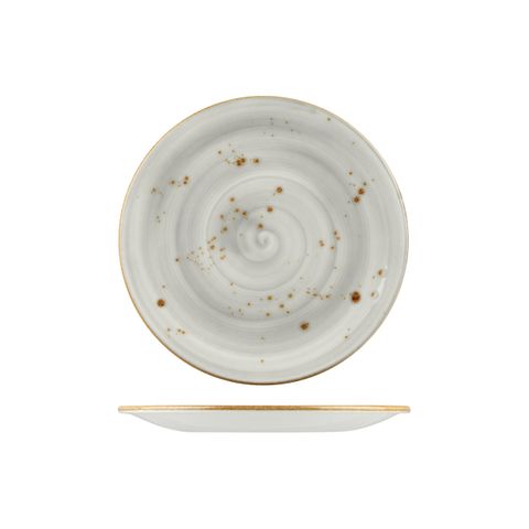 WELLINGTON ROUND COUPE PLATE RUSTIC GREY 230mm
