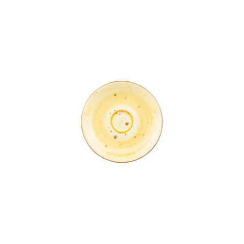 WELLINGTON CAPPUCCINO SAUCER RUSTIC YELLOW 150mm