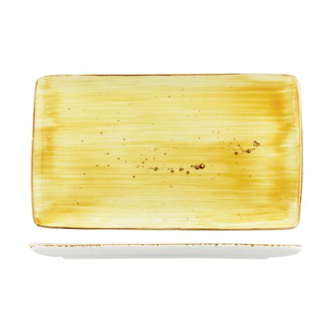WELLINGTON RECT. PLATTER RUSTIC YELLOW 340x195mm