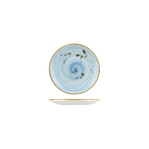 WELLINGTON ROUND COUPE PLATE RUSTIC BLUE 145mm
