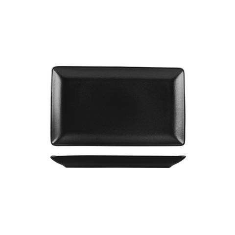 NATURAL SATIN RECT. PLATTER BLACK 270x160mm
