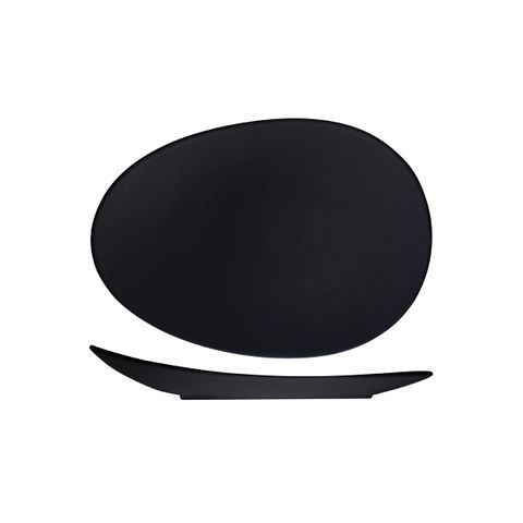 SATIN BLACK OVAL290X195MM
