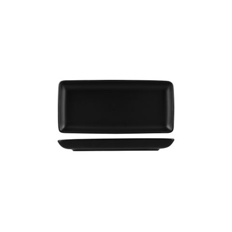 MATT BLACK RECT PLATE255X125X20CM