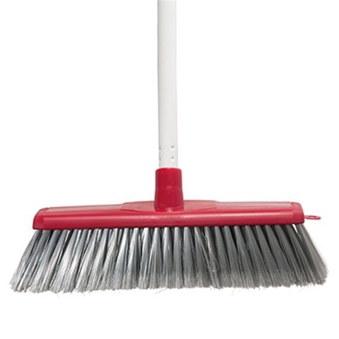BROOM COMPLETE INDOOR CLASSIC HEAD + HANDLE RED