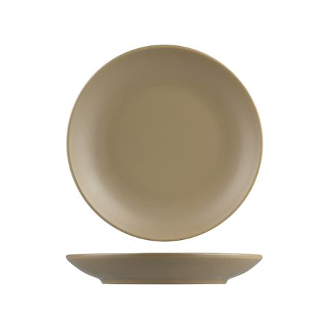 NATURAL SATIN DEEP COUPE PLATE BROWN 235mm/750ml