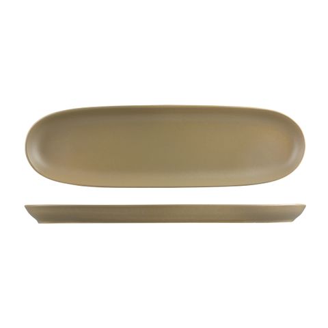 NATURAL SATIN BAGUETTE PLATTER BLACK 340x100mm