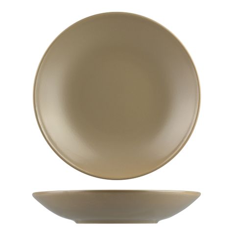 NATURAL SATIN ROUND COUPE BOWL BROWN 280mm/1800ml