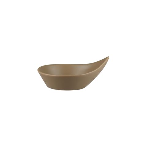 NATURAL SATIN LEAF DISH BROWN 175x140x45mm / 300ml