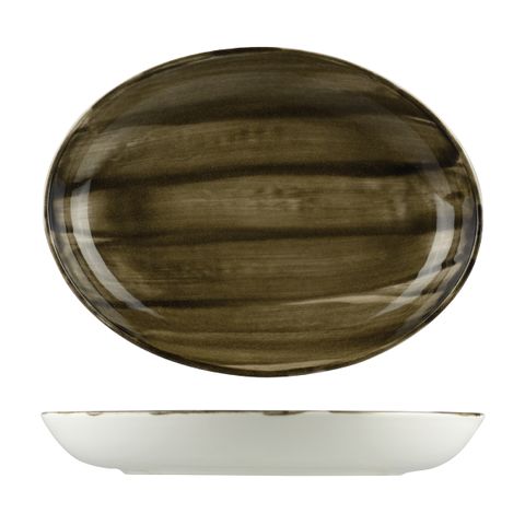 ARTISENSE OVAL COUPE BOWL GREY 320x245x45mm/1550ml