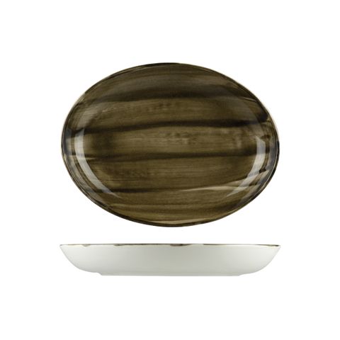 ARTISENSE OVAL COUPE BOWL GREY 275x205x45mm/1000ml