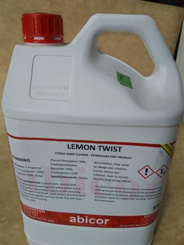 HAND CLEANER GRIT 5L LEMON TWIST (BOTTLE)