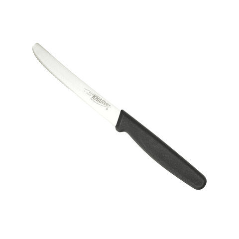 KH Kharve® Utility Knife Serrated black 10cm