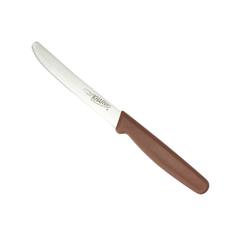 KH Kharve® Utility Knife Serrated Brown 10cm