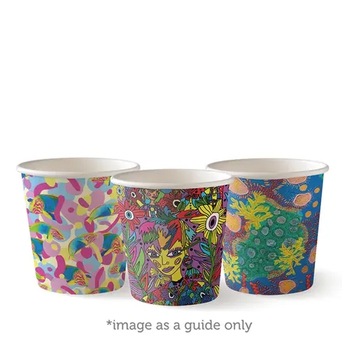 BIOCUP ART SERIES 4OZ SINGLE WALL 50/2000 *[ORDER IN LINE]*