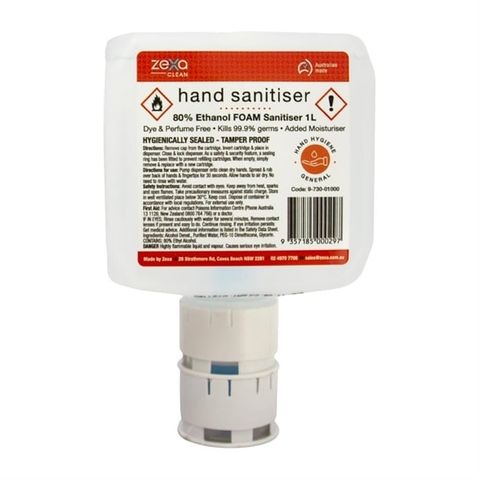 ZEXA 9730 FOAM HAND SANITISER 1L