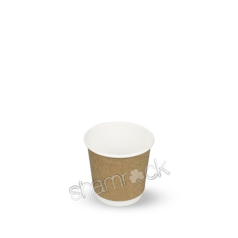 OK COFFEE CUP 4OZ D/WALL KRAFT, PACK OF 25 [CARTON 500]