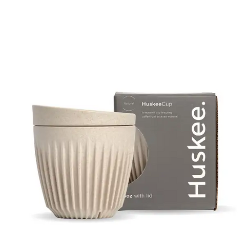 6oz Natural Huskee Orignal Cup & Lid **[Order In Line]**