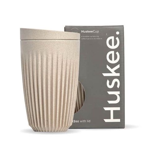 12oz Natural Huskee Orignal Cup & Lid **[Order In Line]**