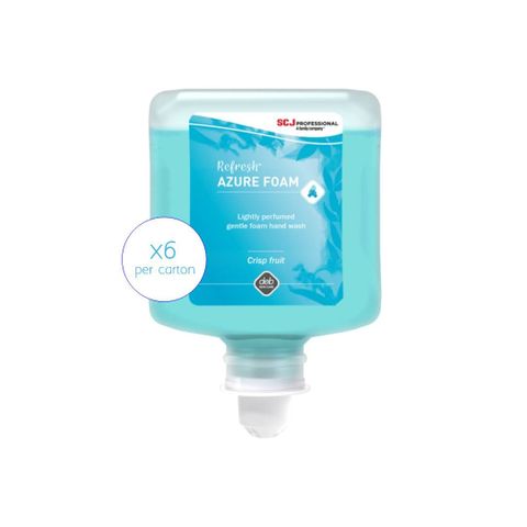 DEB REFRESH AZURE FOAM 1L POD [CTN OF 6]